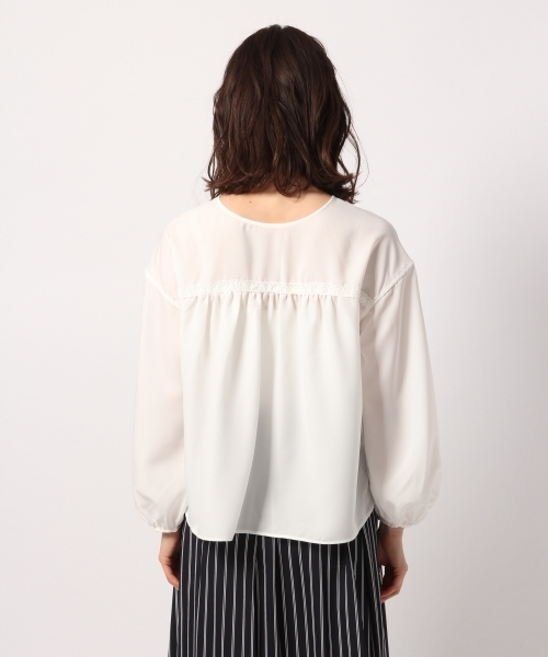 GLOBAL WORK(グローバルワーク)の「【DRESS】2WAYカタレースブラウス/778930(シャツ/ブラウス・レディース・ライトピンク/ホワイト/ベージュ・LARGE/MEDIUM)」の8枚目の写真