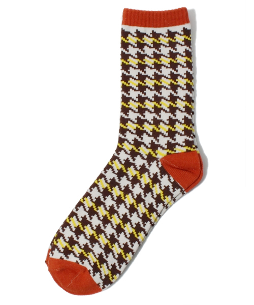 BEAMS(ビームス)の「○BEAMS / マルチ 千鳥柄 ソックス(ソックス/靴下・メンズ・グレー/ワイン/オレンジ/ブルー/ネイビー・ONE SIZE)」の5枚目の写真