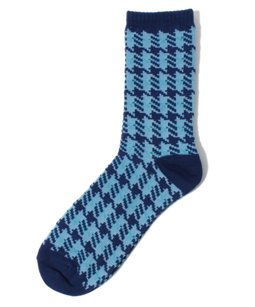 BEAMS(ビームス)の「○BEAMS / マルチ 千鳥柄 ソックス(ソックス/靴下・メンズ・グレー/ワイン/オレンジ/ブルー/ネイビー・ONE SIZE)」の1枚目の写真