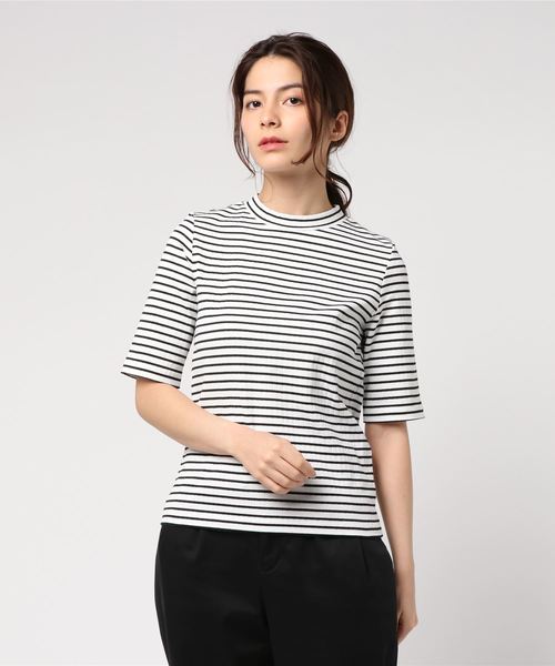 LOWRYS FARM（ローリーズファーム）の「トタンテレコハイネック　784511 （Tシャツ/カットソー・レディース・オフホワイト/ブラック/パープル/オレンジ/ホワイト×ブラック/グレー・LARGE/MEDIUM）」の11枚目の写真