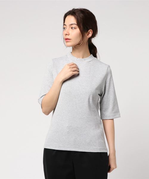 LOWRYS FARM（ローリーズファーム）の「トタンテレコハイネック　784511 （Tシャツ/カットソー・レディース・オフホワイト/ブラック/パープル/オレンジ/ホワイト×ブラック/グレー・LARGE/MEDIUM）」の12枚目の写真