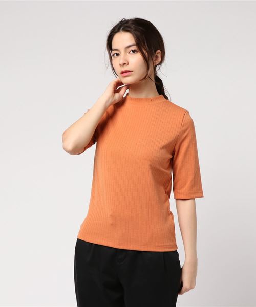 LOWRYS FARM（ローリーズファーム）の「トタンテレコハイネック　784511 （Tシャツ/カットソー・レディース・オフホワイト/ブラック/パープル/オレンジ/ホワイト×ブラック/グレー・LARGE/MEDIUM）」の16枚目の写真