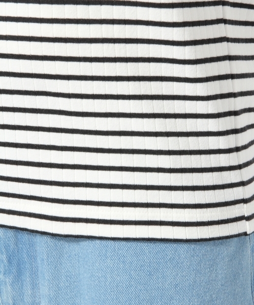 LOWRYS FARM（ローリーズファーム）の「トタンテレコハイネック　784511 （Tシャツ/カットソー・レディース・オフホワイト/ブラック/パープル/オレンジ/ホワイト×ブラック/グレー・LARGE/MEDIUM）」の14枚目の写真