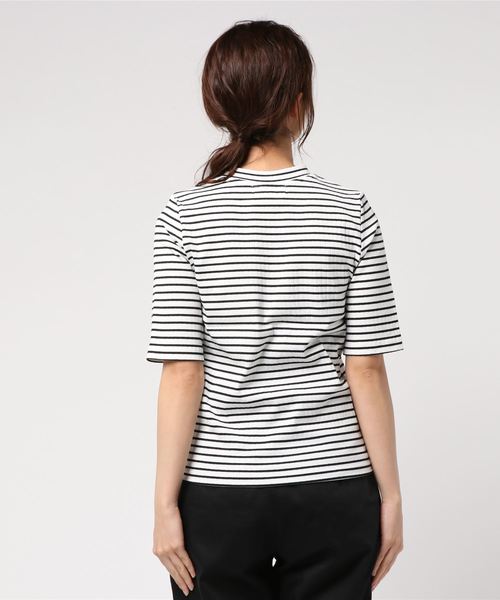 LOWRYS FARM（ローリーズファーム）の「トタンテレコハイネック　784511 （Tシャツ/カットソー・レディース・オフホワイト/ブラック/パープル/オレンジ/ホワイト×ブラック/グレー・LARGE/MEDIUM）」の8枚目の写真