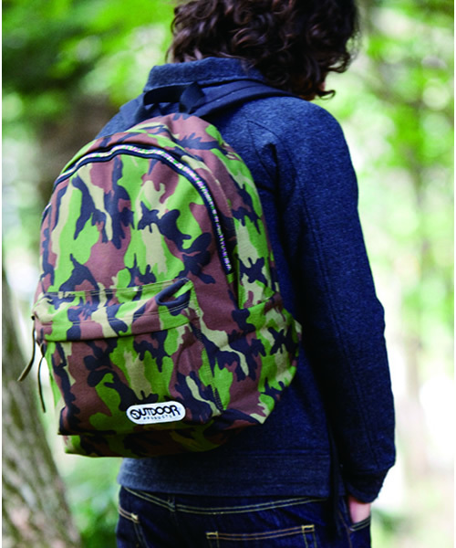 rehacer(レアセル)の「rehacer :OUTDOOR PRODUCTS riri zip daypack(バックパック/リュック・メンズ・ブラック/グリーン系カモフラージュ・FREE)」の16枚目の写真