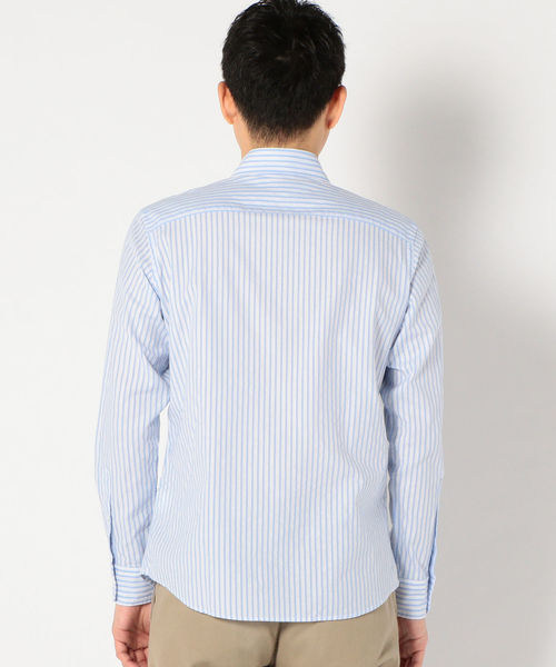 SHIPS(シップス)の「SHIPS: セミワイド レノクロス ストライプ シャツ(シャツ/ブラウス・メンズ・ライトブルー/ネイビー・SMALL/X-LARGE/MEDIUM/LARGE)」の10枚目の写真