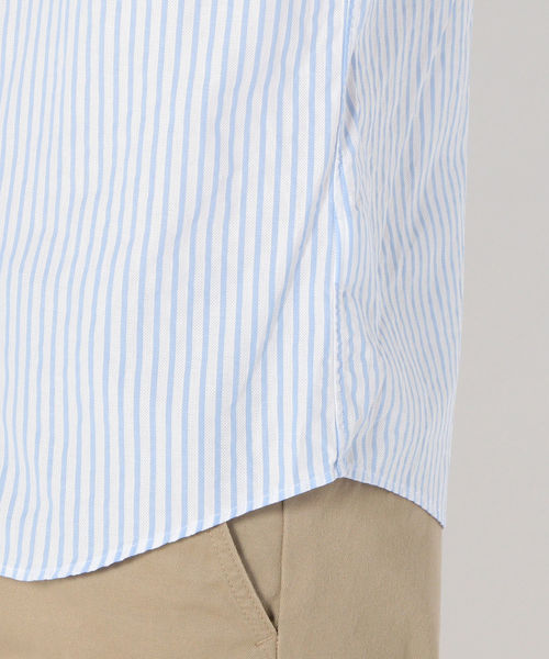 SHIPS(シップス)の「SHIPS: セミワイド レノクロス ストライプ シャツ(シャツ/ブラウス・メンズ・ライトブルー/ネイビー・SMALL/X-LARGE/MEDIUM/LARGE)」の6枚目の写真