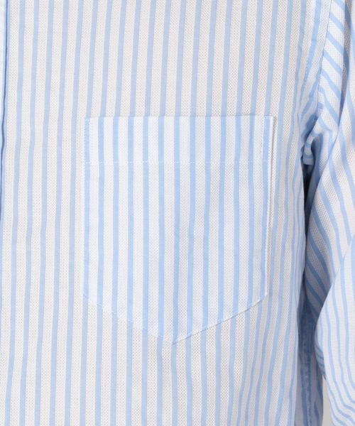 SHIPS(シップス)の「SHIPS: セミワイド レノクロス ストライプ シャツ(シャツ/ブラウス・メンズ・ライトブルー/ネイビー・SMALL/X-LARGE/MEDIUM/LARGE)」の4枚目の写真