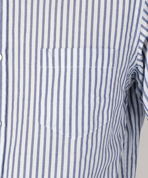 SHIPS(シップス)の「SHIPS: セミワイド レノクロス ストライプ シャツ(シャツ/ブラウス・メンズ・ライトブルー/ネイビー・SMALL/X-LARGE/MEDIUM/LARGE)」の3枚目の写真