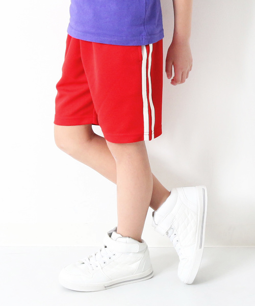 devirock（デビロック）の「ライン入りハーフパンツ 吸汗速乾 スポーツミックス（その他パンツ・キッズ・ブラック/ネイビー/ブルー/レッド/イエロー・110cm/100cm/120cm/130cm/140cm/150cm/160cm）」の5枚目の写真