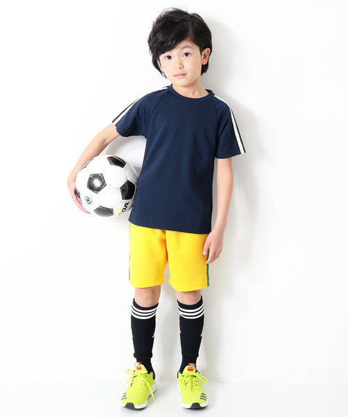 devirock（デビロック）の「ライン入りハーフパンツ 吸汗速乾 スポーツミックス（その他パンツ・キッズ・ブラック/ネイビー/ブルー/レッド/イエロー・110cm/100cm/120cm/130cm/140cm/150cm/160cm）」の9枚目の写真