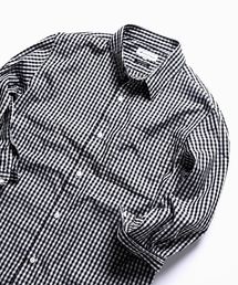 SHIPS JET BLUE | SHIPS JET BLUE: COOLMAX チェック&ストライプ レギュラーカラー七分袖シャツ◇(シャツ/ブラウス)