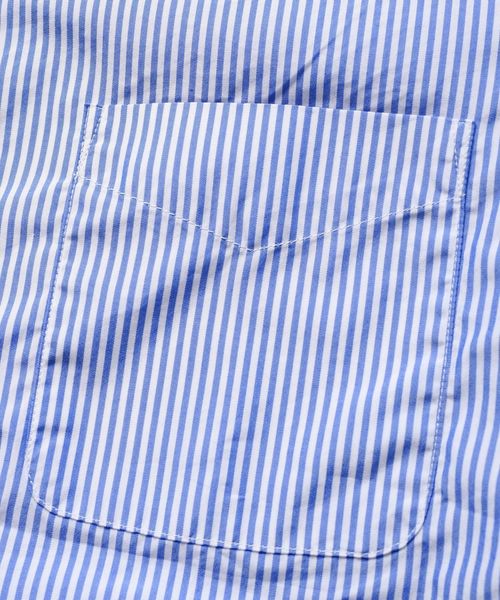 SHIPS JET BLUE（シップスジェットブルー）の「SHIPS JET BLUE: COOLMAX チェック&ストライプ レギュラーカラー七分袖シャツ◇（シャツ/ブラウス・メンズ・ブラック/ダークグレー/ブルー/ネイビー/ブルー系その他・SMALL/X-SMALL/LARGE/MEDIUM）」の10枚目の写真