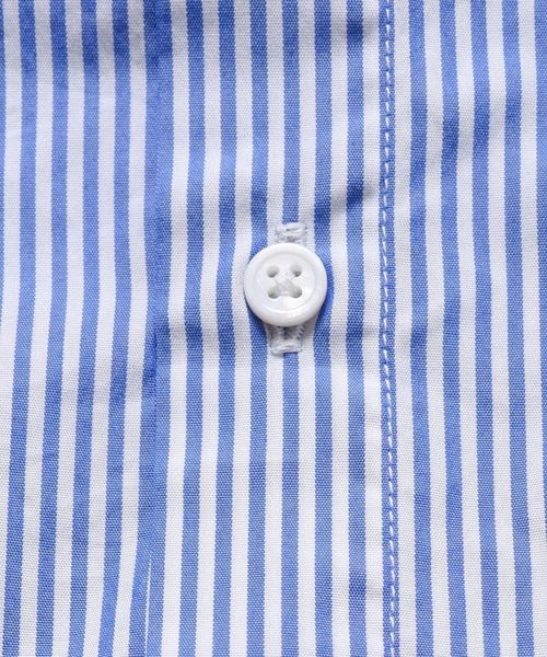 SHIPS JET BLUE（シップスジェットブルー）の「SHIPS JET BLUE: COOLMAX チェック&ストライプ レギュラーカラー七分袖シャツ◇（シャツ/ブラウス・メンズ・ブラック/ダークグレー/ブルー/ネイビー/ブルー系その他・SMALL/X-SMALL/LARGE/MEDIUM）」の11枚目の写真