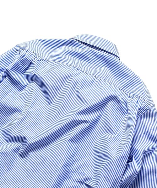 SHIPS JET BLUE（シップスジェットブルー）の「SHIPS JET BLUE: COOLMAX チェック&ストライプ レギュラーカラー七分袖シャツ◇（シャツ/ブラウス・メンズ・ブラック/ダークグレー/ブルー/ネイビー/ブルー系その他・SMALL/X-SMALL/LARGE/MEDIUM）」の13枚目の写真