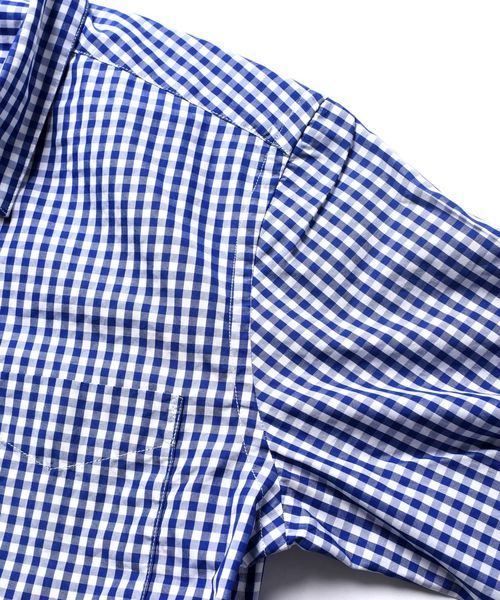 SHIPS JET BLUE（シップスジェットブルー）の「SHIPS JET BLUE: COOLMAX チェック&ストライプ レギュラーカラー七分袖シャツ◇（シャツ/ブラウス・メンズ・ブラック/ダークグレー/ブルー/ネイビー/ブルー系その他・SMALL/X-SMALL/LARGE/MEDIUM）」の15枚目の写真