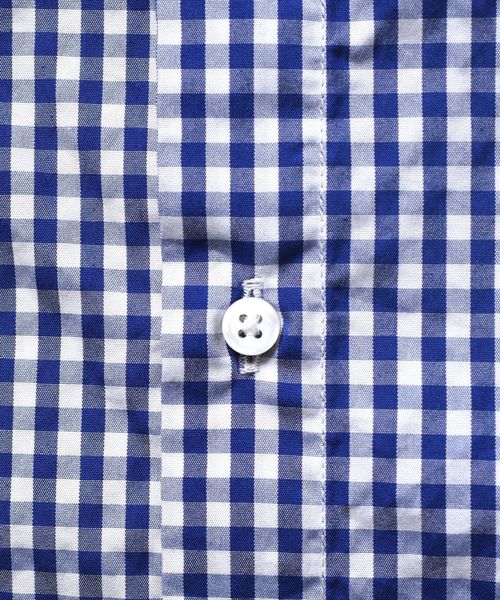 SHIPS JET BLUE（シップスジェットブルー）の「SHIPS JET BLUE: COOLMAX チェック&ストライプ レギュラーカラー七分袖シャツ◇（シャツ/ブラウス・メンズ・ブラック/ダークグレー/ブルー/ネイビー/ブルー系その他・SMALL/X-SMALL/LARGE/MEDIUM）」の17枚目の写真