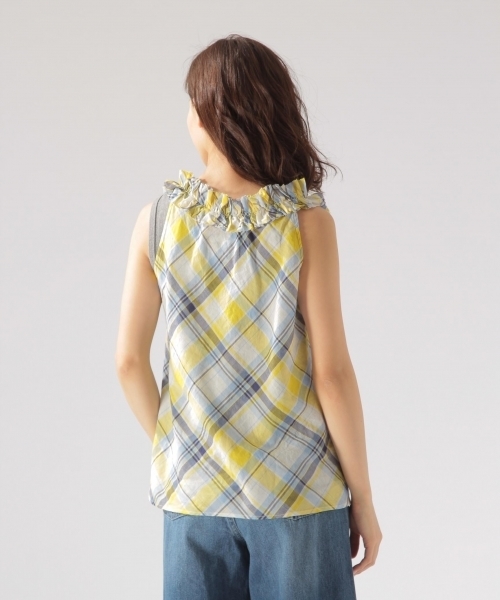 BAYFLOW（ベイフロー）の「BAYFLOW／チェックノースリーブブラウス 18SS（シャツ/ブラウス・レディース・ピンク/イエロー・MEDIUM/SMALL）」の12枚目の写真