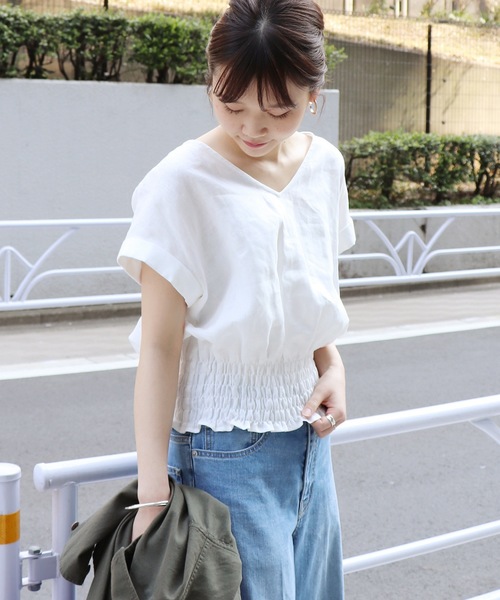 JOURNAL STANDARD(ジャーナルスタンダード)の「《WEB限定》JS+e40リネンブラウス◆(シャツ/ブラウス・レディース・ホワイト/ブラック/パープル/オレンジ系その他・FREE)」の13枚目の写真