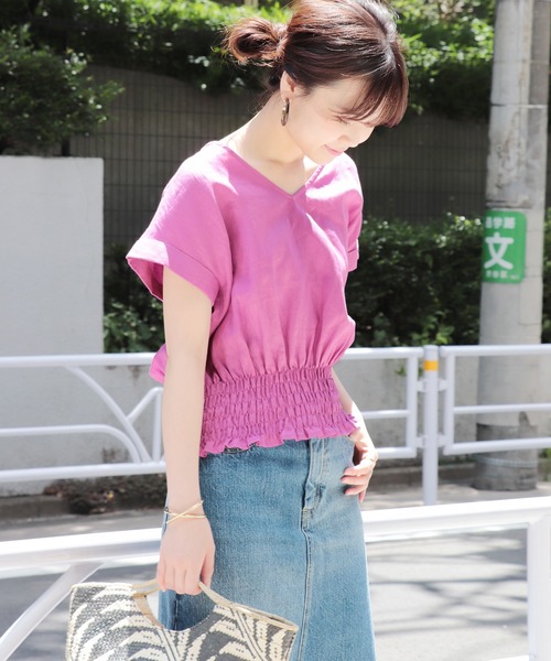 JOURNAL STANDARD(ジャーナルスタンダード)の「《WEB限定》JS+e40リネンブラウス◆(シャツ/ブラウス・レディース・ホワイト/ブラック/パープル/オレンジ系その他・FREE)」の21枚目の写真