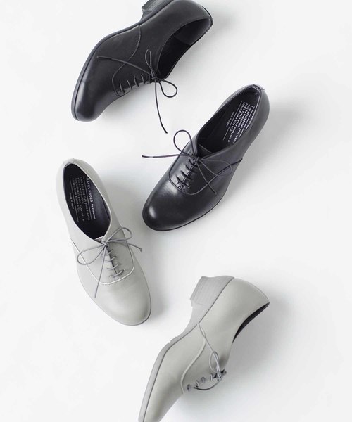 chausser(ショセ)の「「TRAVELSHOESbychausser」レザーレースアップウエッジソールシューズ(レインシューズ・レディース・ブラック/グレー・37/38/39/36/40)」の5枚目の写真