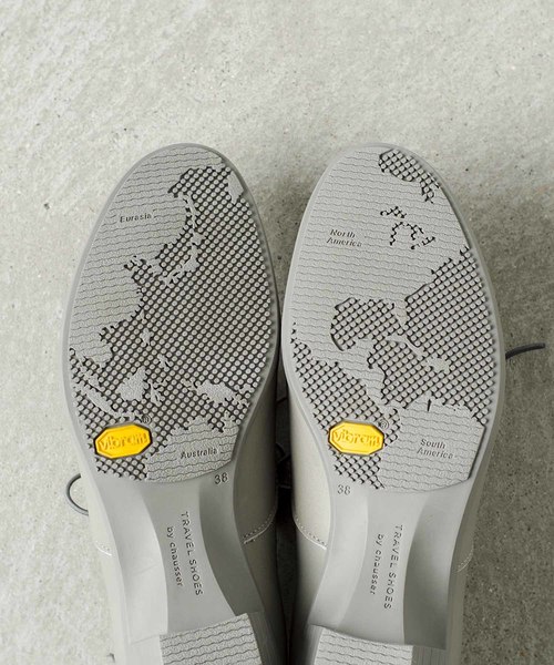 chausser(ショセ)の「「TRAVELSHOESbychausser」レザーレースアップウエッジソールシューズ(レインシューズ・レディース・ブラック/グレー・37/38/39/36/40)」の14枚目の写真