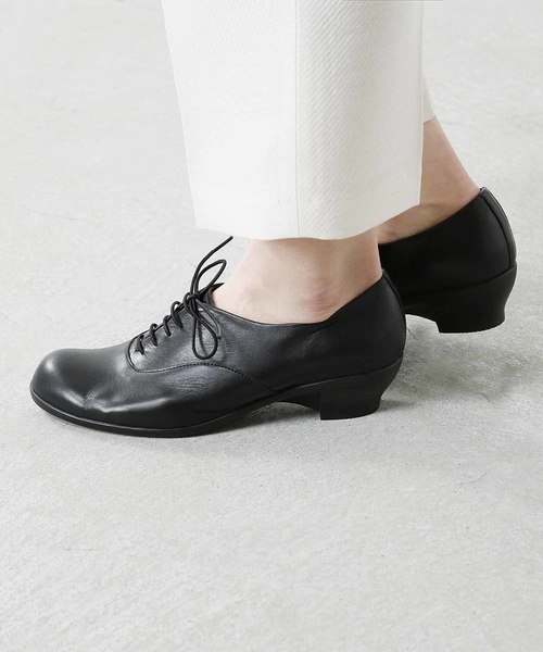 chausser(ショセ)の「「TRAVELSHOESbychausser」レザーレースアップウエッジソールシューズ(レインシューズ・レディース・ブラック/グレー・37/38/39/36/40)」の21枚目の写真