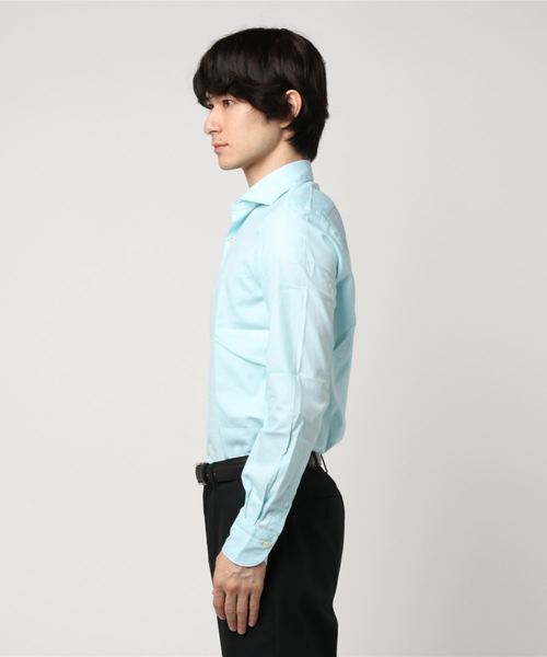 Finamore(フィナモレ)の「Finamore ホリゾンタルカラーシャツ ZANTE/SEATTLE(シャツ/ブラウス・メンズ・ピンク/ターコイズブルー・40/38)」の5枚目の写真