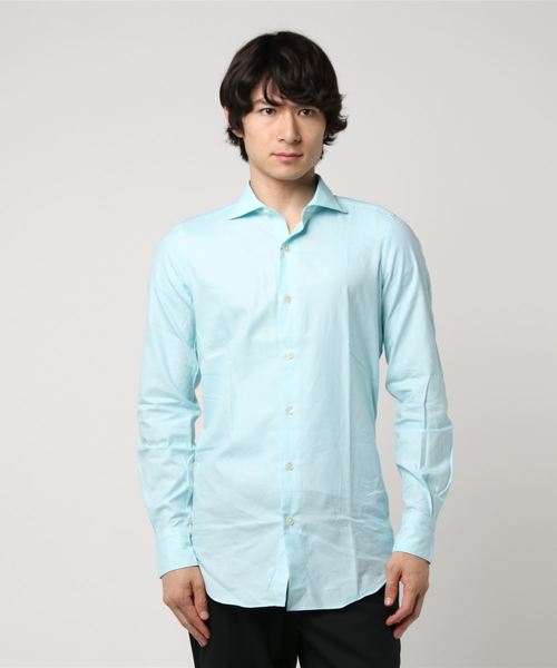 Finamore(フィナモレ)の「Finamore ホリゾンタルカラーシャツ ZANTE/SEATTLE(シャツ/ブラウス・メンズ・ピンク/ターコイズブルー・40/38)」の3枚目の写真