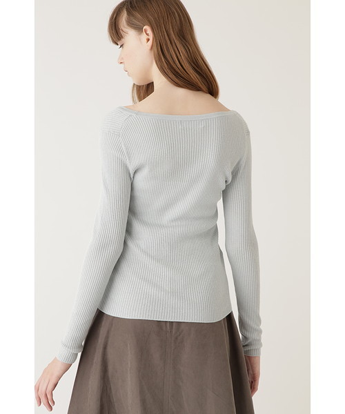 JILL STUART（ジルスチュアート）の「ベルリブニット（ニット/セーター・レディース・ホワイト/パープル/ブルー/ネイビー・FREE）」の5枚目の写真