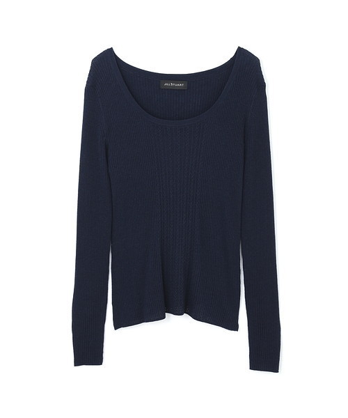 JILL STUART（ジルスチュアート）の「ベルリブニット（ニット/セーター・レディース・ホワイト/パープル/ブルー/ネイビー・FREE）」の10枚目の写真