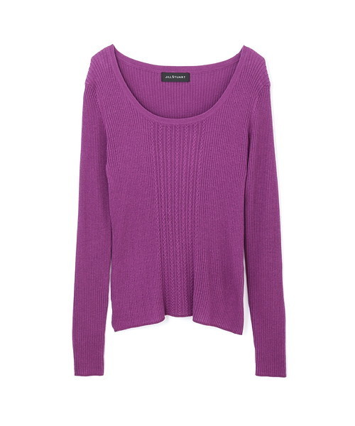 JILL STUART（ジルスチュアート）の「ベルリブニット（ニット/セーター・レディース・ホワイト/パープル/ブルー/ネイビー・FREE）」の12枚目の写真