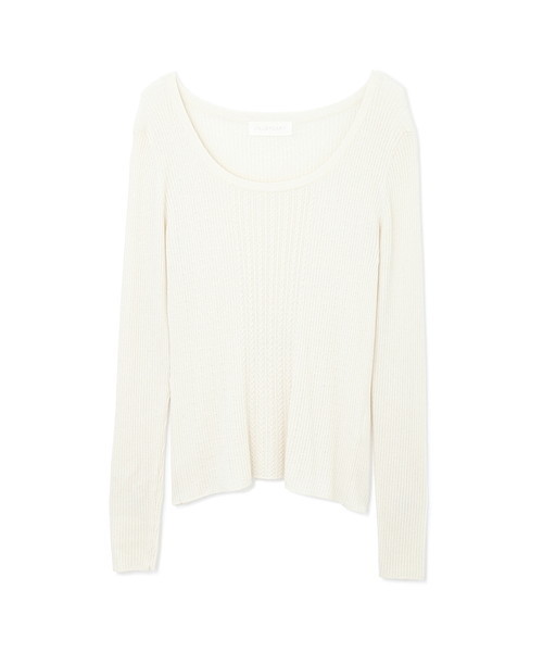 JILL STUART（ジルスチュアート）の「ベルリブニット（ニット/セーター・レディース・ホワイト/パープル/ブルー/ネイビー・FREE）」の14枚目の写真