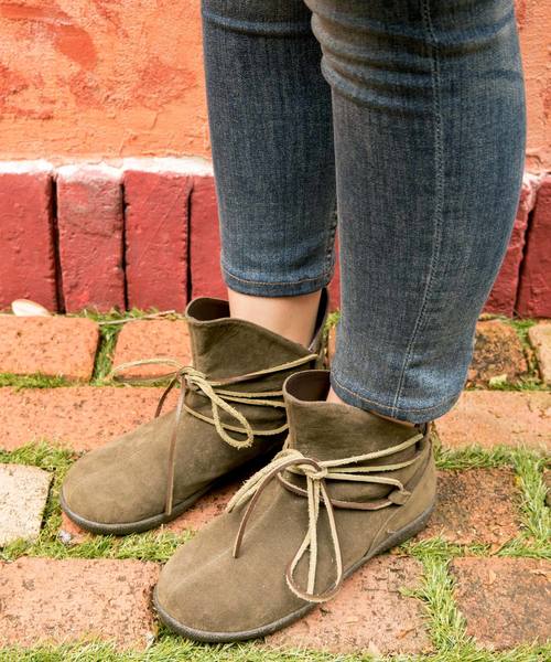 チャイハネ（チャイハネ）の「【チャイハネ】シンプルショートブーツ（ブーツ・レディース・ブラウン/レッド/グリーン/ネイビー/キャメル・MEDIUM/LARGE）」の3枚目の写真