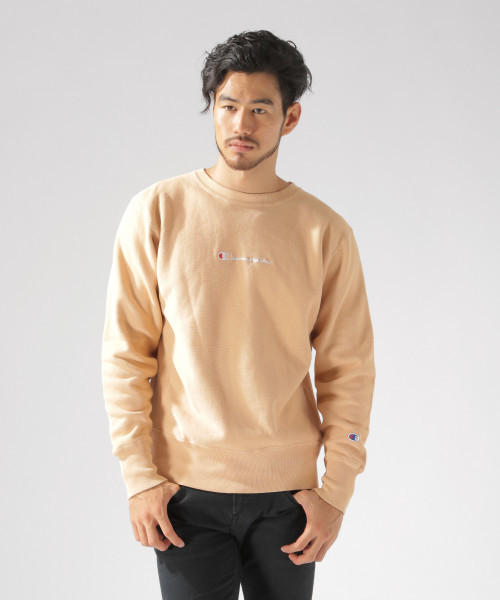 Champion（チャンピオン）の「【Champion(チャンピオン)】リバースウィーブクルーネックスウェットシャツ（スウェット・メンズ・ベージュ/オリーブ/サックスブルー/ピンク・MEDIUM/LARGE）」の7枚目の写真