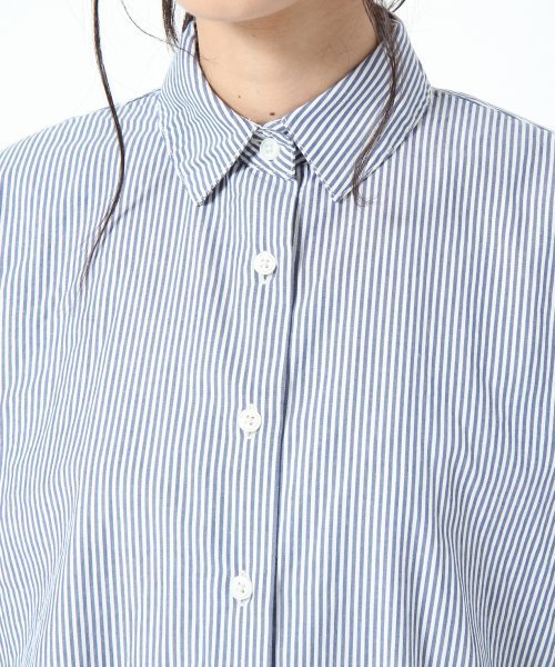 GLOBAL WORK（グローバルワーク）の「【GLOBALWORK】カシュクールシャツ長袖/529133（シャツ/ブラウス・レディース・ホワイト/ネイビー/ブルー・SMALL/MEDIUM/LARGE）」の7枚目の写真