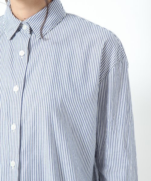 GLOBAL WORK（グローバルワーク）の「【GLOBALWORK】カシュクールシャツ長袖/529133（シャツ/ブラウス・レディース・ホワイト/ネイビー/ブルー・SMALL/MEDIUM/LARGE）」の8枚目の写真