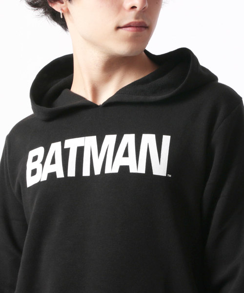 SHISKY(シスキー)の「BATMAN パイル起毛 ロゴパーカー(パーカー・メンズ・チャコール/杢グレー/ブラック・M/L)」の4枚目の写真