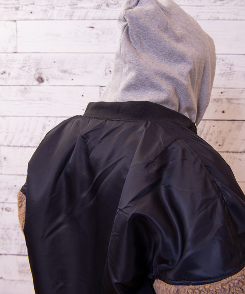 #Re:room（リルーム）の「ボアスウィッチングビッグMA-1（MA-1・メンズ・ブラック/グレー/カーキ・SMALL/MEDIUM）」の16枚目の写真