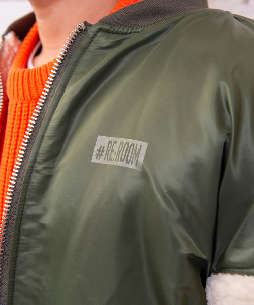 #Re:room（リルーム）の「ボアスウィッチングビッグMA-1（MA-1・メンズ・ブラック/グレー/カーキ・SMALL/MEDIUM）」の17枚目の写真