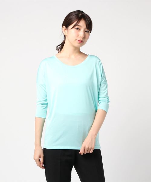 Champion（チャンピオン）の「【Champion/チャンピオン】レディース C VAPOR アクティブスタイル 4/5スリーブ【8分袖】Tシャツ（Tシャツ/カットソー・レディース・ミント/バイオレット/ブラック/フレッシュイエロー/ネイビー/ホワイト/チャコール/オレンジ系その他・LARGE/MEDIUM）」の5枚目の写真