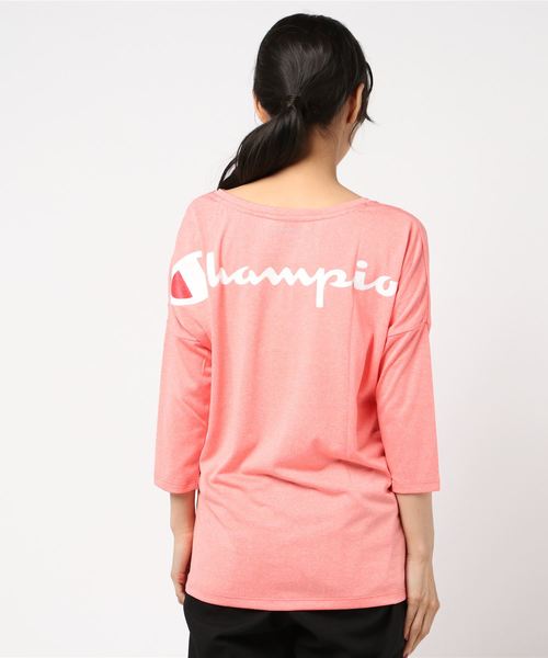 Champion（チャンピオン）の「【Champion/チャンピオン】レディース C VAPOR アクティブスタイル 4/5スリーブ【8分袖】Tシャツ（Tシャツ/カットソー・レディース・ミント/バイオレット/ブラック/フレッシュイエロー/ネイビー/ホワイト/チャコール/オレンジ系その他・LARGE/MEDIUM）」の10枚目の写真