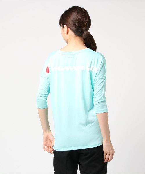 Champion（チャンピオン）の「【Champion/チャンピオン】レディース C VAPOR アクティブスタイル 4/5スリーブ【8分袖】Tシャツ（Tシャツ/カットソー・レディース・ミント/バイオレット/ブラック/フレッシュイエロー/ネイビー/ホワイト/チャコール/オレンジ系その他・LARGE/MEDIUM）」の12枚目の写真