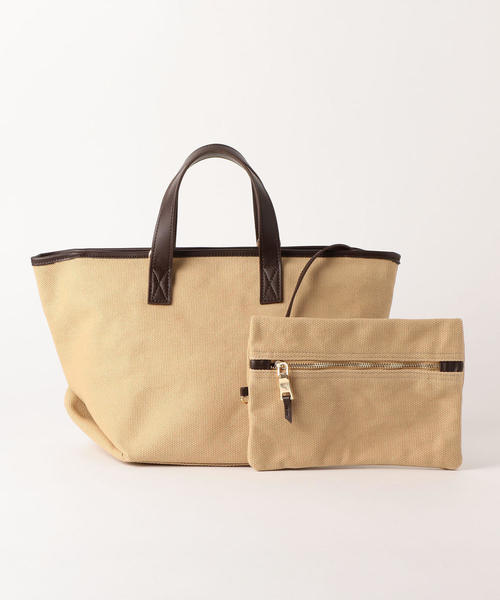 green label relaxing(グリーンレーベルリラクシング)の「SC キャンバスコンビ トートバッグ(ショルダーバッグ・レディース・ブラック/その他1/ベージュ・FREE)」の3枚目の写真