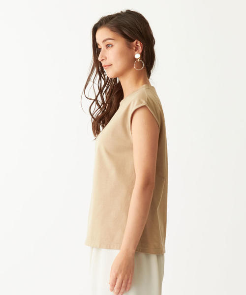 EMMEL REFINES（エメルリファインズ）の「SMF 配色ステッチ クルーネックプルオーバー（タンクトップ・レディース・ホワイト/ベージュ/ネイビー・FREE）」の6枚目の写真