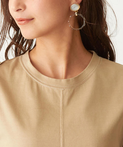 EMMEL REFINES（エメルリファインズ）の「SMF 配色ステッチ クルーネックプルオーバー（タンクトップ・レディース・ホワイト/ベージュ/ネイビー・FREE）」の16枚目の写真