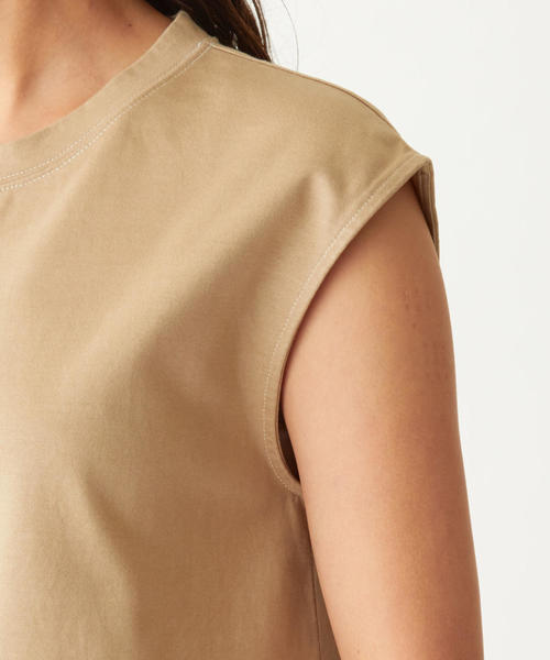 EMMEL REFINES（エメルリファインズ）の「SMF 配色ステッチ クルーネックプルオーバー（タンクトップ・レディース・ホワイト/ベージュ/ネイビー・FREE）」の17枚目の写真