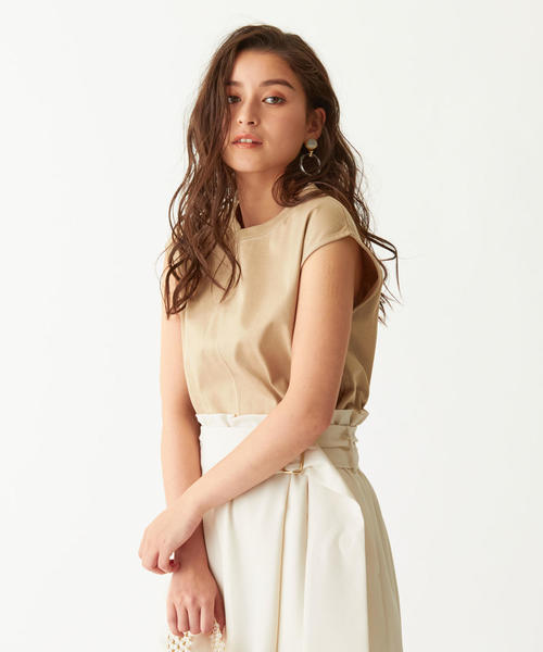 EMMEL REFINES（エメルリファインズ）の「SMF 配色ステッチ クルーネックプルオーバー（タンクトップ・レディース・ホワイト/ベージュ/ネイビー・FREE）」の20枚目の写真