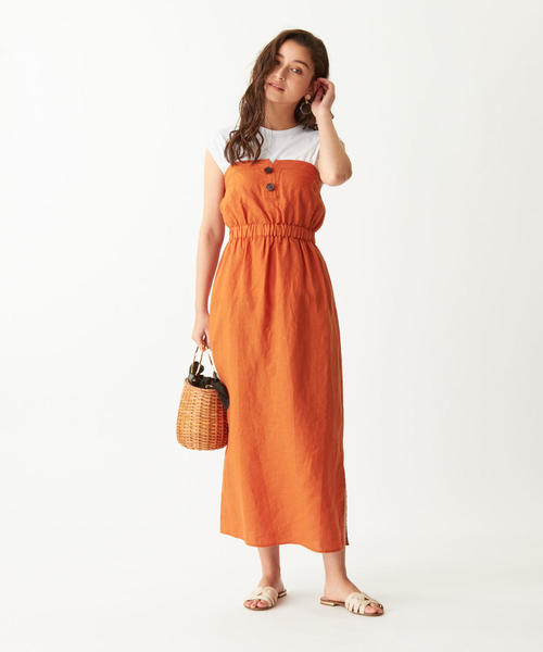 EMMEL REFINES（エメルリファインズ）の「SMF 配色ステッチ クルーネックプルオーバー（タンクトップ・レディース・ホワイト/ベージュ/ネイビー・FREE）」の13枚目の写真