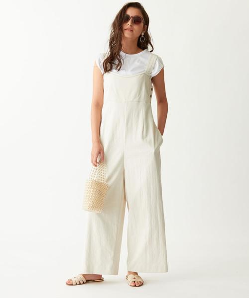 EMMEL REFINES（エメルリファインズ）の「SMF 配色ステッチ クルーネックプルオーバー（タンクトップ・レディース・ホワイト/ベージュ/ネイビー・FREE）」の7枚目の写真